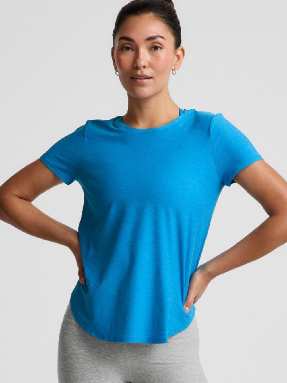 NWT Beyond Yoga Featherweight On The Down Low Tee Malibu Lagoon